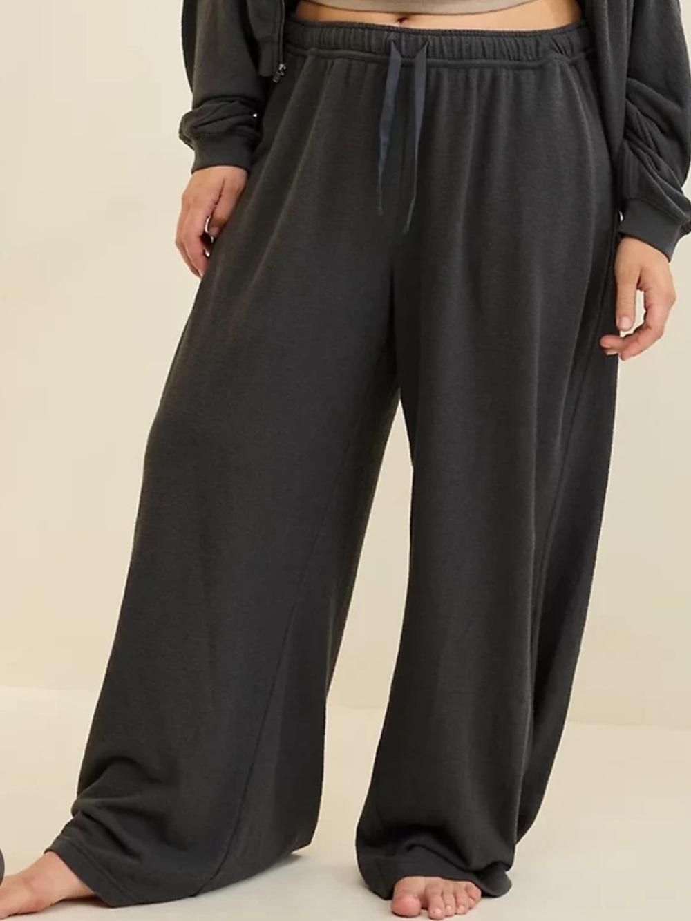 Aerie Soft Life Trouser Smoked Gray MLong